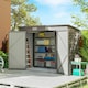 image 2 of Outsunny 8 x 4FT Metal Garden Storage Shed with Double Doors, Light Grey 