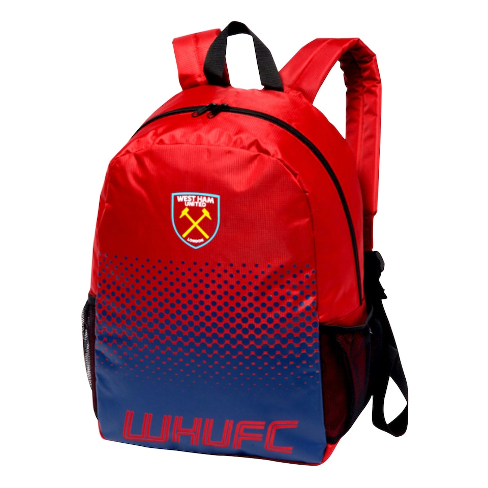 West Ham United FC Fade Design Football Crest Backpack - Claret/Blue - One Size