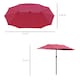 image 7 of Outsunny 4.4m Double-Sided Sun Umbrella Patio Parasol Solar Lights Khaki