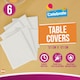 image 3 of 6pk White Tablecloths 121×121cm – Disposable Plastic Party Covers with Heavy Duty Spill Protection for Weddings, Buffets & Events