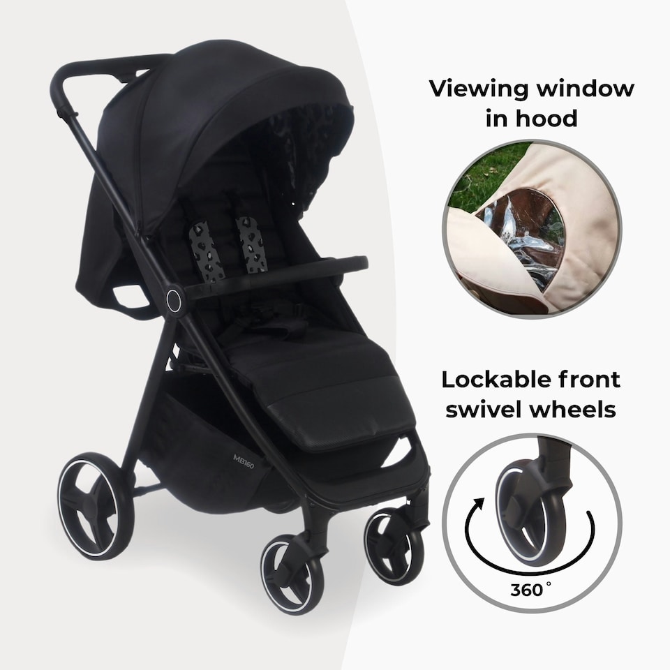 image 1 of MB160 Pushchair - Black Leopard