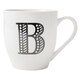 image 1 of Black and White Initial Hugga Mug Assorted Letters 11cm | White | B - White | 1