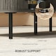 image 6 of HOMCOM Coffee Table with Storage and Sliding Doors for Living Room Grey