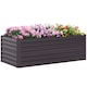 image 1 of Outsunny Galvanised Steel Outdoor Raised Bed w/ Reinforced Rods, Dark Grey | Grey | Dark Grey