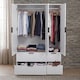 image 9 of Vida Designs Trega 3 Door 4 Drawer Wardrobe Modern Storage Unit, White