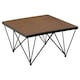 image 2 of Interiors by Premier Square Coffee Table, Wood and Metal Coffee Table, Industrial Coffee Table, Modern Black Iron Coffee Table Brown