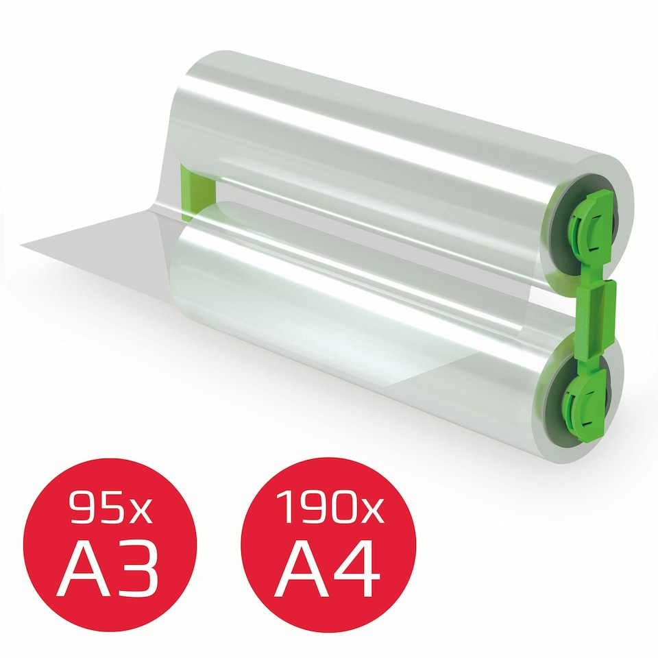 image 1 of GBC Foton 30 Refill Lamination Roll for Refillable Cartridge, 100 Micron, Laminates Up to 190 x A4 Sheets, Gloss Finish, Easy-Load, 4410027,White