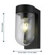 image 4 of Parnie - Black IP44 Outdoor Wall Light Black | Clear
