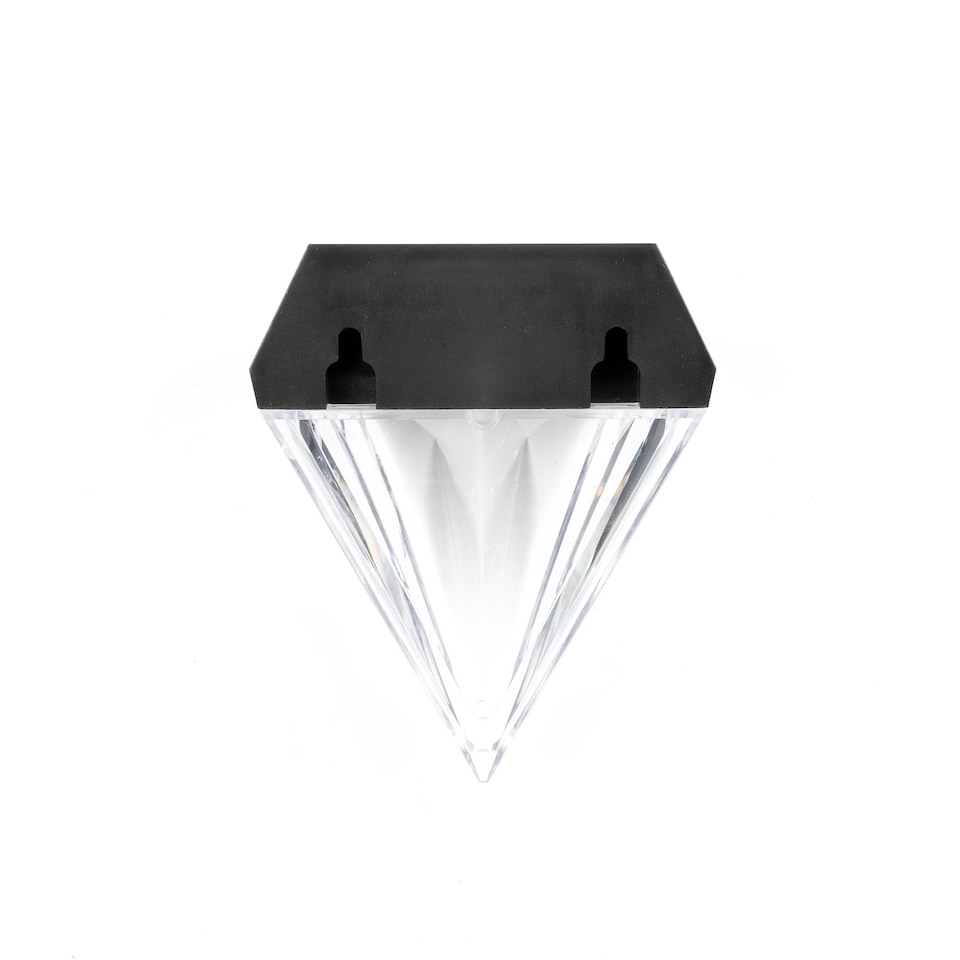 image 1 of Pack of 4 Solar Diamond Fence Lights Warm White