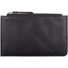 Genuine Soft Leather RFID Protected Money Credit Card Holder Purse Grey | Black/Light Grey
