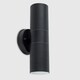 image 3 of ValueLights Black Outdoor Wall Up-Down Light with 5W Warm White Bulbs Black
