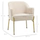 image 3 of HOMCOM Fabric Armchair Accent Chair w/ Metal Legs for Living Room