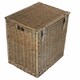 image 3 of Wicker Large Antique Wash Vintner Storage Picnic Basket Brown | Brown | One Size