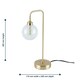 image 6 of First Choice Lighting Toner Satin Brass with Clear Glass Globe Table Lamp Bronze | Clear