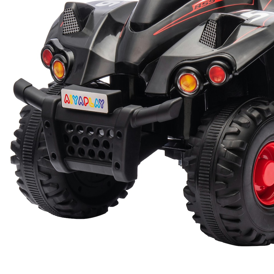 image 1 of AIYAPLAY 6V Kids Electric Quad Bike with Music, Forward Function, Black