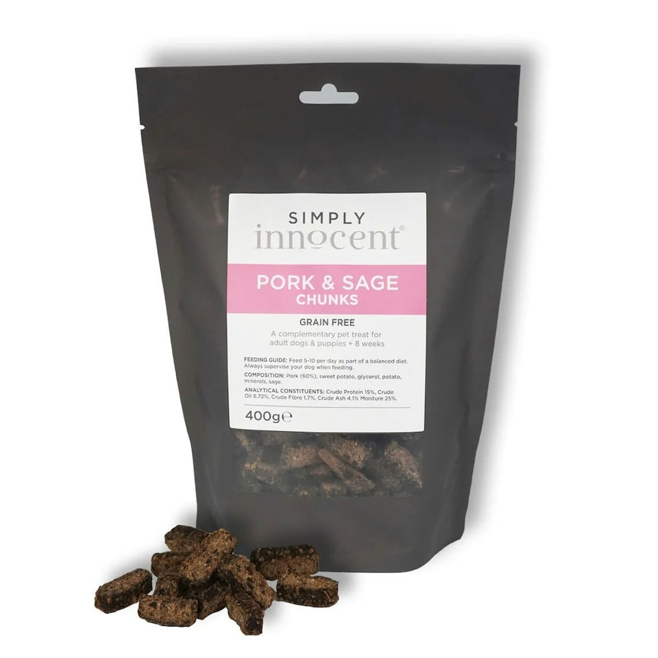 Simply Innocent - Air-Dried Pork & Sage Chunks, Adult Dog - 400G