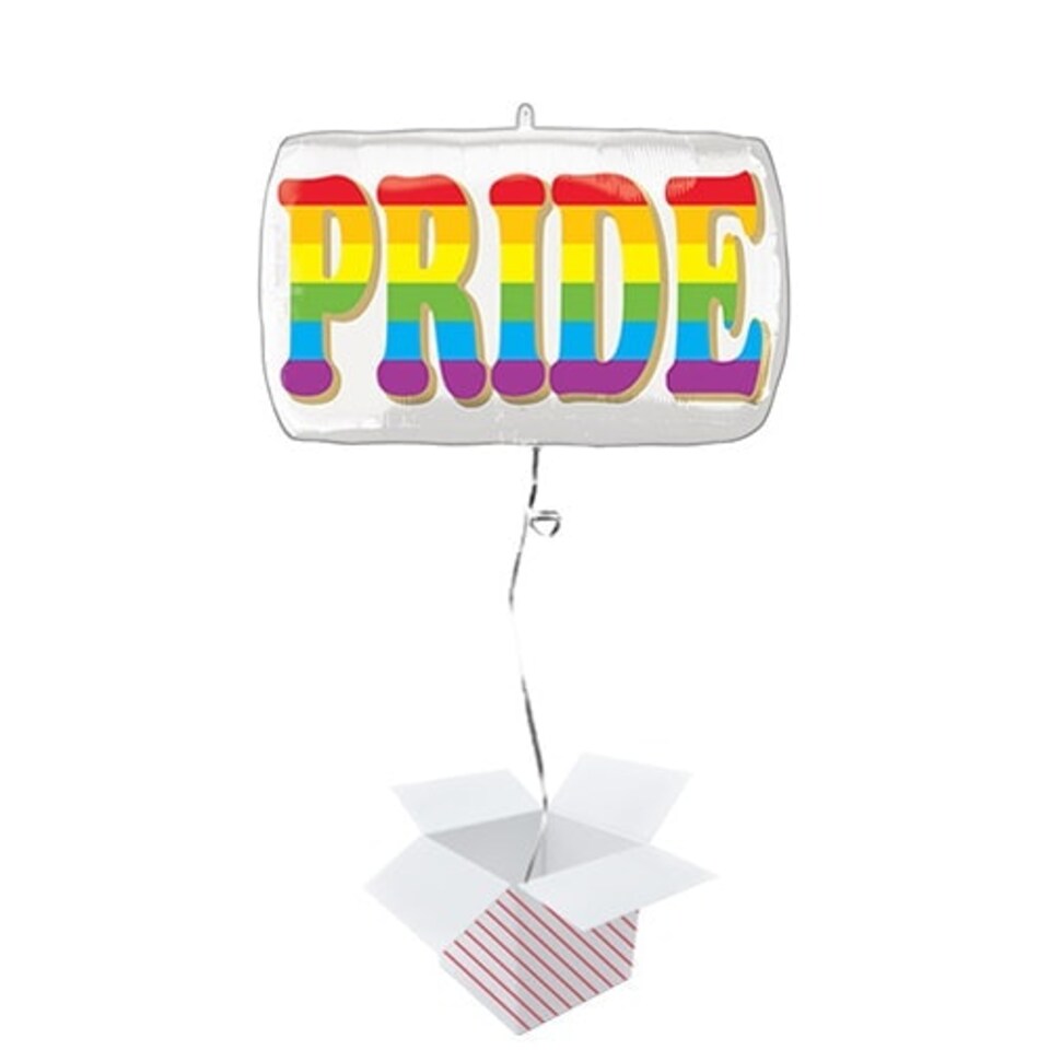 Pride Rainbow Helium Foil Giant Balloon - Inflated Balloon in a Box