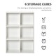 image 4 of HOMCOM 3 Tier Bookshelf, Modern Cube Bookcase with 6 Open Storage Compartments, Freestanding Display Storage Unit for Living Room, Bedroom, Study, White