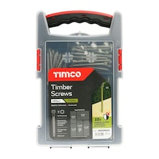 Timco - Timber Screws - Hex - Exterior - Mixed Grab Pack - Green (Size 165pcs - 165 Pieces)