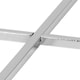 image 5 of Cross Square Metal Side Table with Glass Top