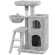 image 1 of Yaheetech 94 cm Tall Cat Tree W/ Dual Condo Basket Light Grey