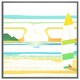 image 4 of Surf board on beach (Picture Frame) White | S