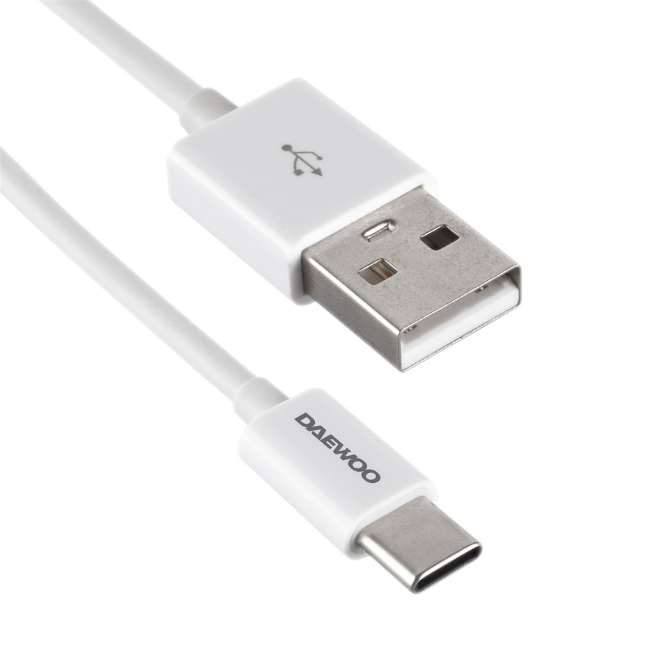 image 1 of Daewoo 3 Metre USB A To USB C Charge Cable White