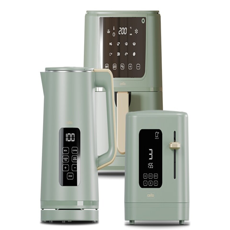 image 1 of Cello Kitchen Bundle - Digital Kettle, 2 Slice Toaster and Airfryer
