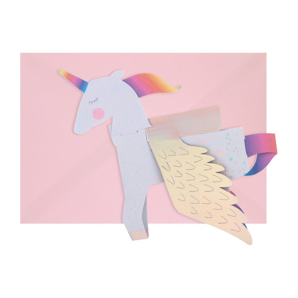 image 1 of Hallmark Birthday Card - 3D Pop-Up Unicorn Design