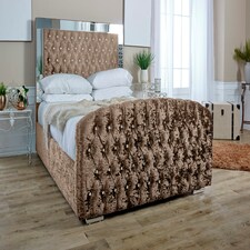 Skipton Crush King Bed Frame - Mink