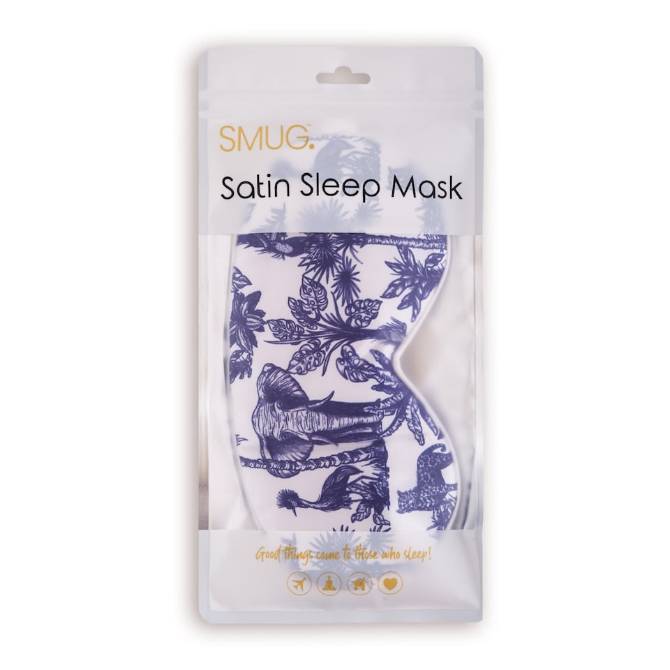 image 1 of SMUG Satin Sleep Mask - Elephant Print