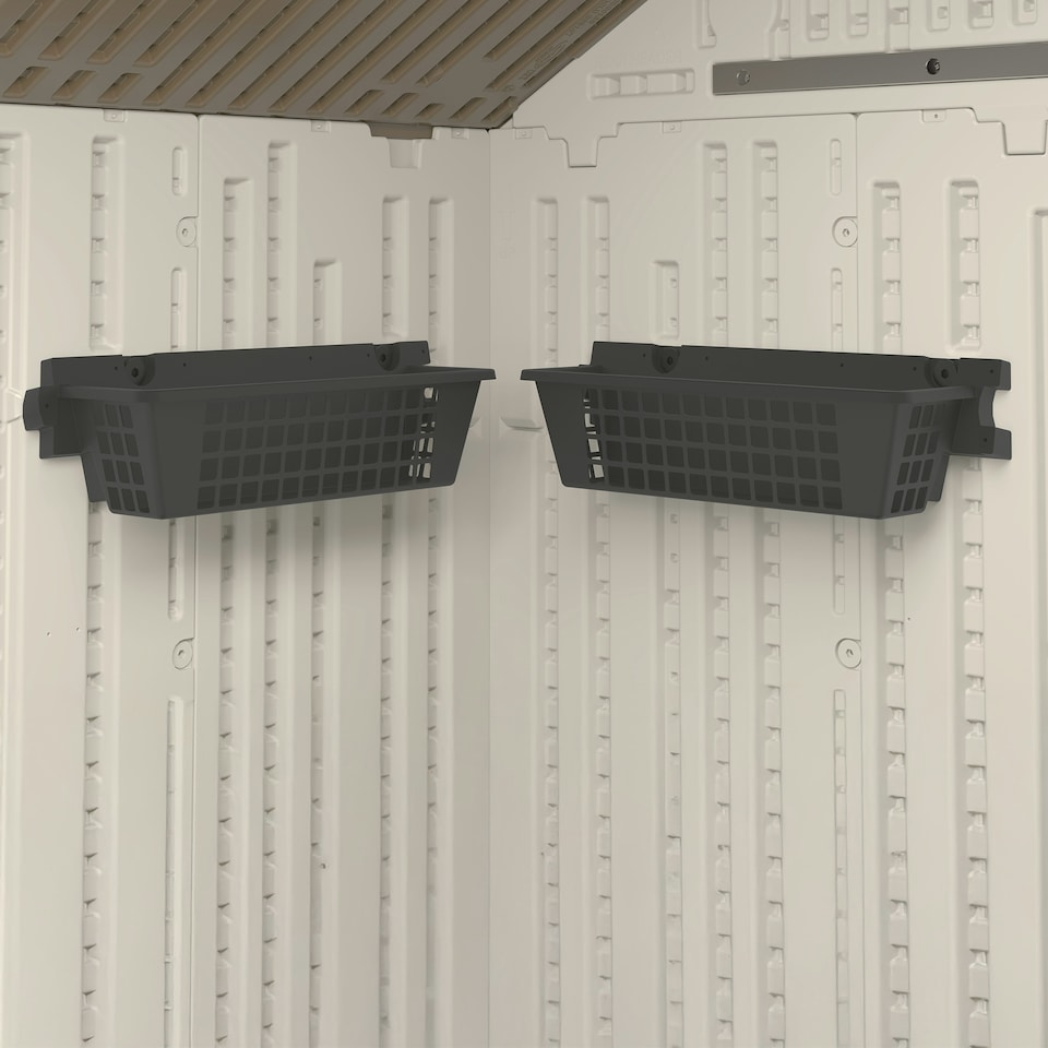 image 1 of Suncast Basket Storage Set - Pack of 2 Black