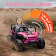 image 6 of AIYAPLAY Kids Ride on Car, 12V Battery Powered Electric Truck with Remote Control, 4 Suspension Wheels, Horn, Lights, Music, USB, for Ages 3-5 Years, Pink | Pink | Pink