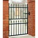 image 1 of Corfe Premium Range Spear Top Single Gate - Solid Steel - Fits Gap of 762 mm x 1168 mm High - Electro Galv./Black Powder Coated Black