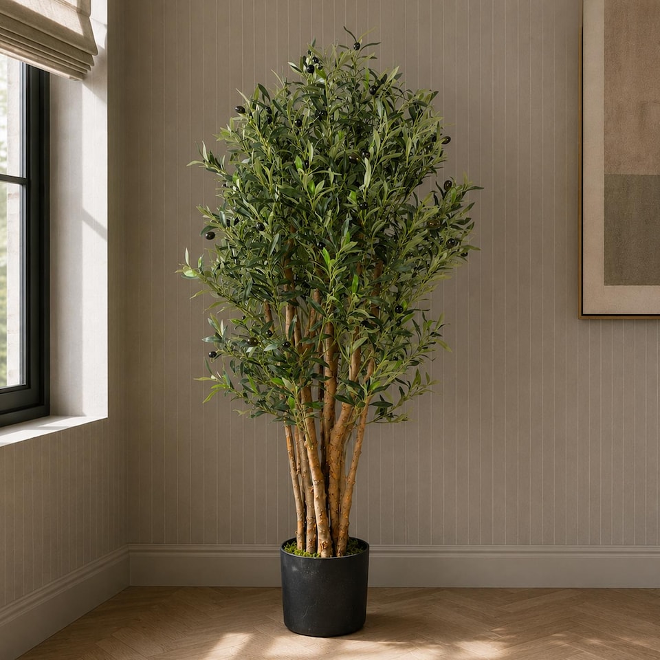 image 1 of 125cm Luxury Artificial Olive Tree Premium Range