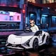 image 2 of HOMCOM Lamborghini Sian Licensed 12V Electric Car for Kids 2 Motors Toy Car with Remote Control Music Lights MP3 for 3-5 Years White