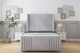 image 1 of Sloomy Camden Silver Naples Bed Frame With Mattress With 50"  Upholstered Wingback Headboard 4'6 Double