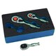 image 6 of 1/4in 3/8in and 1/2in Drive Stubby Headed Ratchet Socket Driver 90 Teeth 3pc