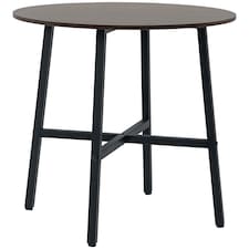 HOMCOM 80cm Round Kitchen Table, Dining Table for Small Spaces, Steel Leg