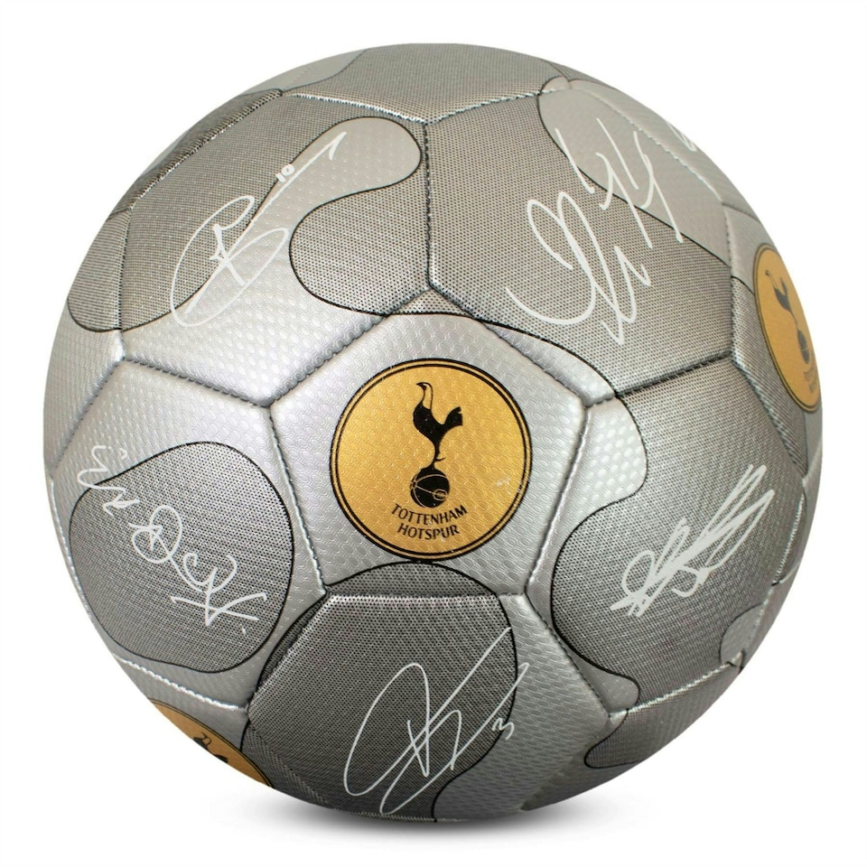 image 1 of Tottenham Hotspur F.C. Offical Licensed Signature Football - Silver Camo with Matt Finish - Size 5 For Kids and Adults Silver
