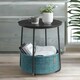 image 2 of Side Table with Removable and Washable Storage Basket Cream