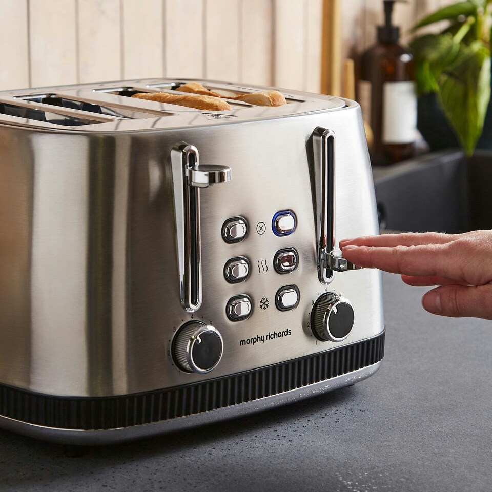 image 1 of Morphy Richards Mexborough 4 Slice Toaster Black | Silver | Black