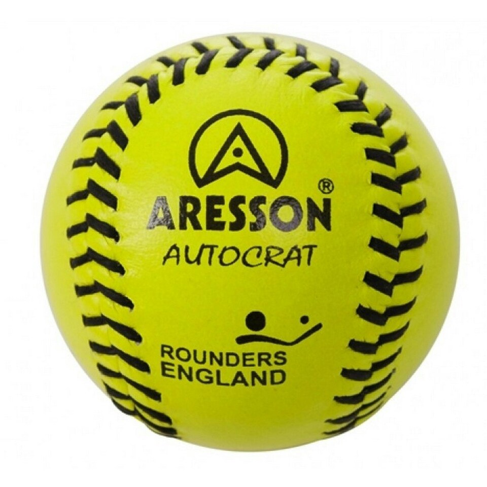 Aresson Autocrat Leather Rounders Ball - Yellow - One Size
