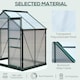image 5 of Outsunny 6x4ft Walk-In Polycarbonate Greenhouse Plant Grow Galvanized