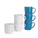 image 1 of Argon Tableware Coloured Coffee Mugs - 350ml - Blue/White - Pack of 6 Multi