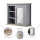 image 6 of kleankin Bathroom Mirror Cabinet Storage Organizer with Open Inside Shelves