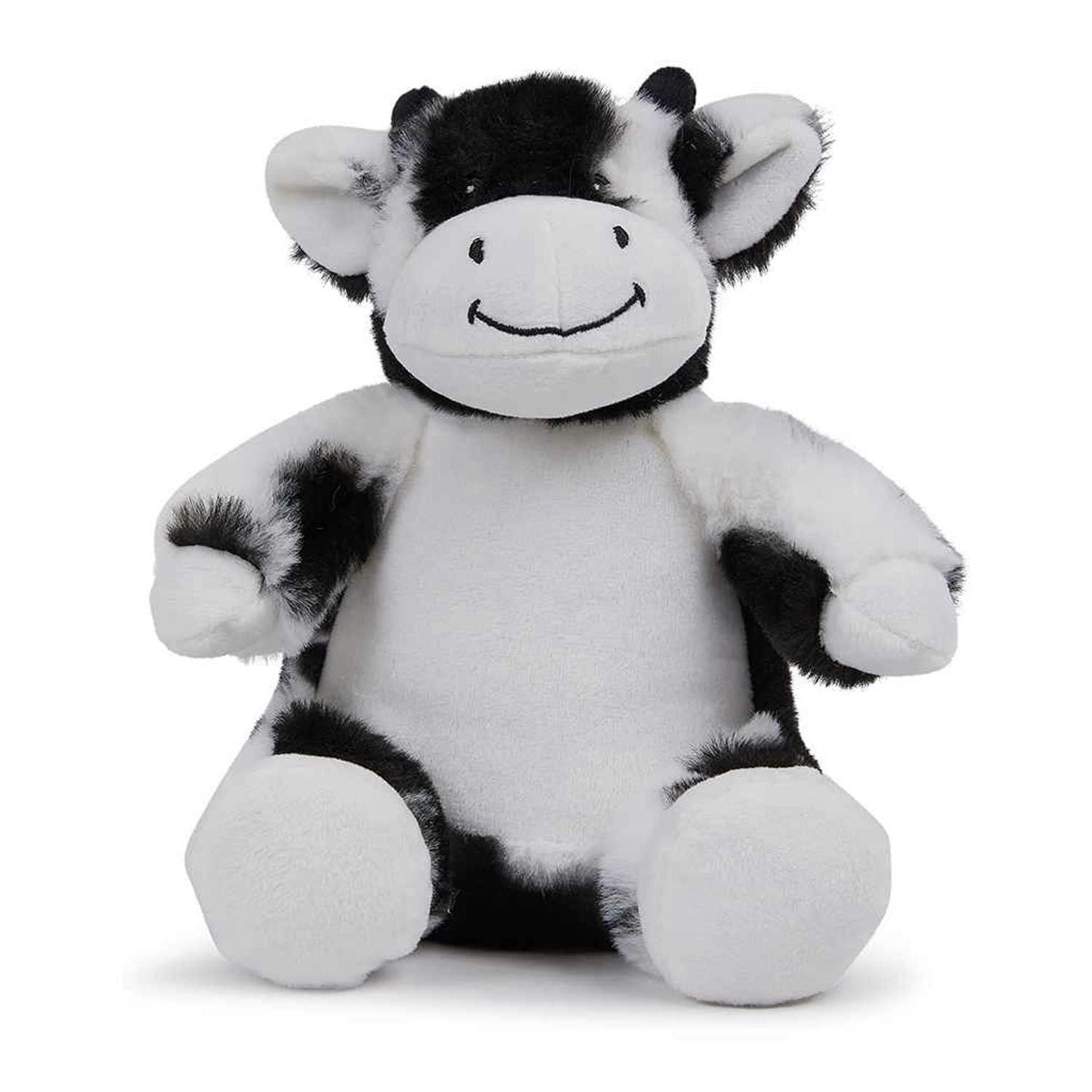 Mumbles Printme Mini Cow Plush Toy - Black/White - 26cm