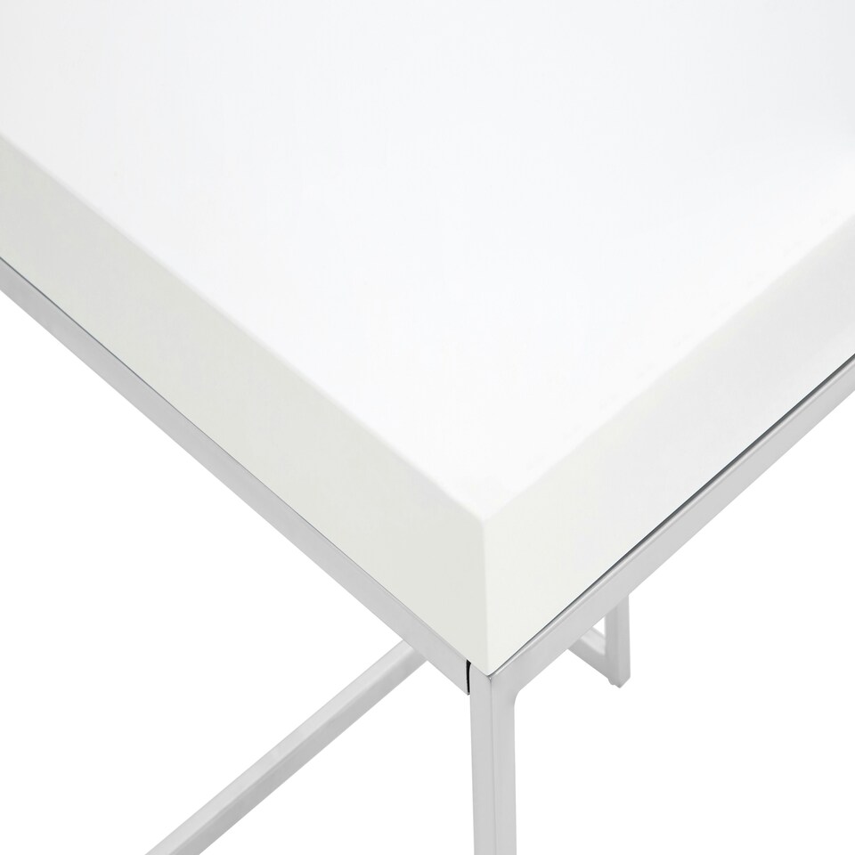 image 1 of Interiors by Premier Allure Chrome Angled Legs End Table