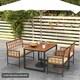 image 7 of COSTWAY 4 Pieces Acacia Wood Patio Dining Set