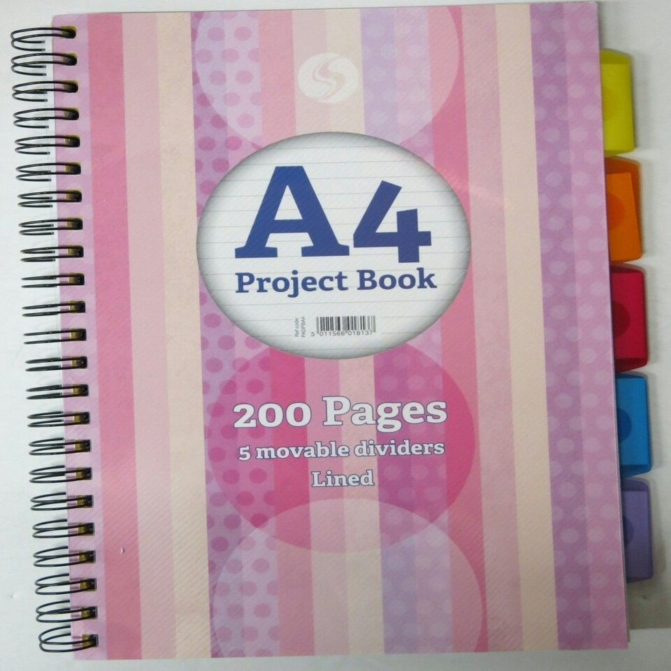 image 1 of Silvine A4 5 Part Project Divider Book